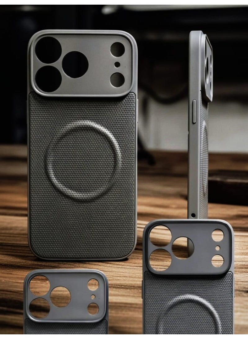 غطاء حماية مغناطيسي لهاتف آيفون 17 برو ماكس، متوافق مع ماج سيف، مقاوم للصدمات والسقوط والخدوش، ويحمي الكاميرا. - Image 3